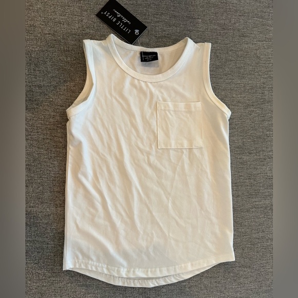 NWT Little Bipsy Off White Bamboo Pocket Tank - 3-4T - Picture 2 of 5